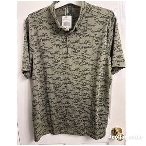 Men's Green Patterned Polo Shirt